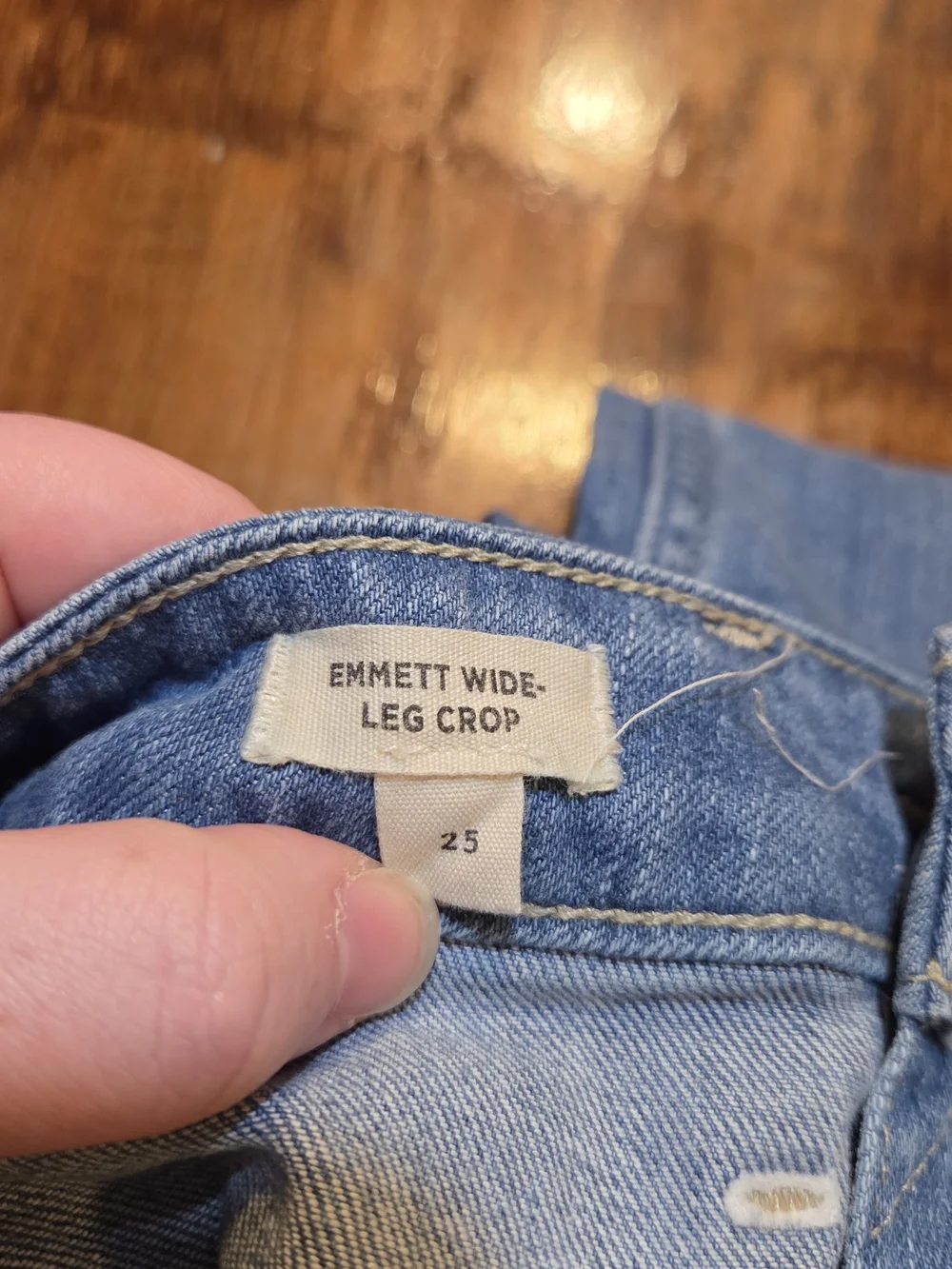 Madewell Emmett Wide-Leg Crop Jeans Light Wash 25 Clean Girl Vintage Inspo - Picture 7 of 8